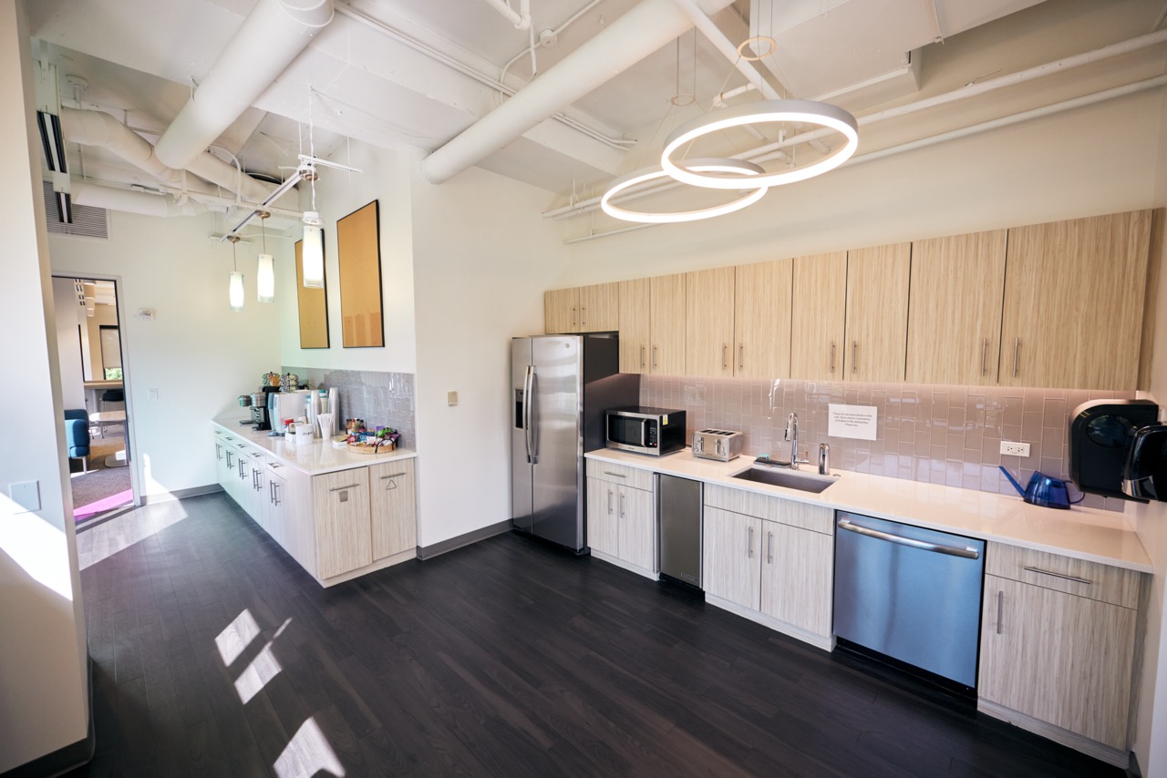 Office kitchen and coffee station